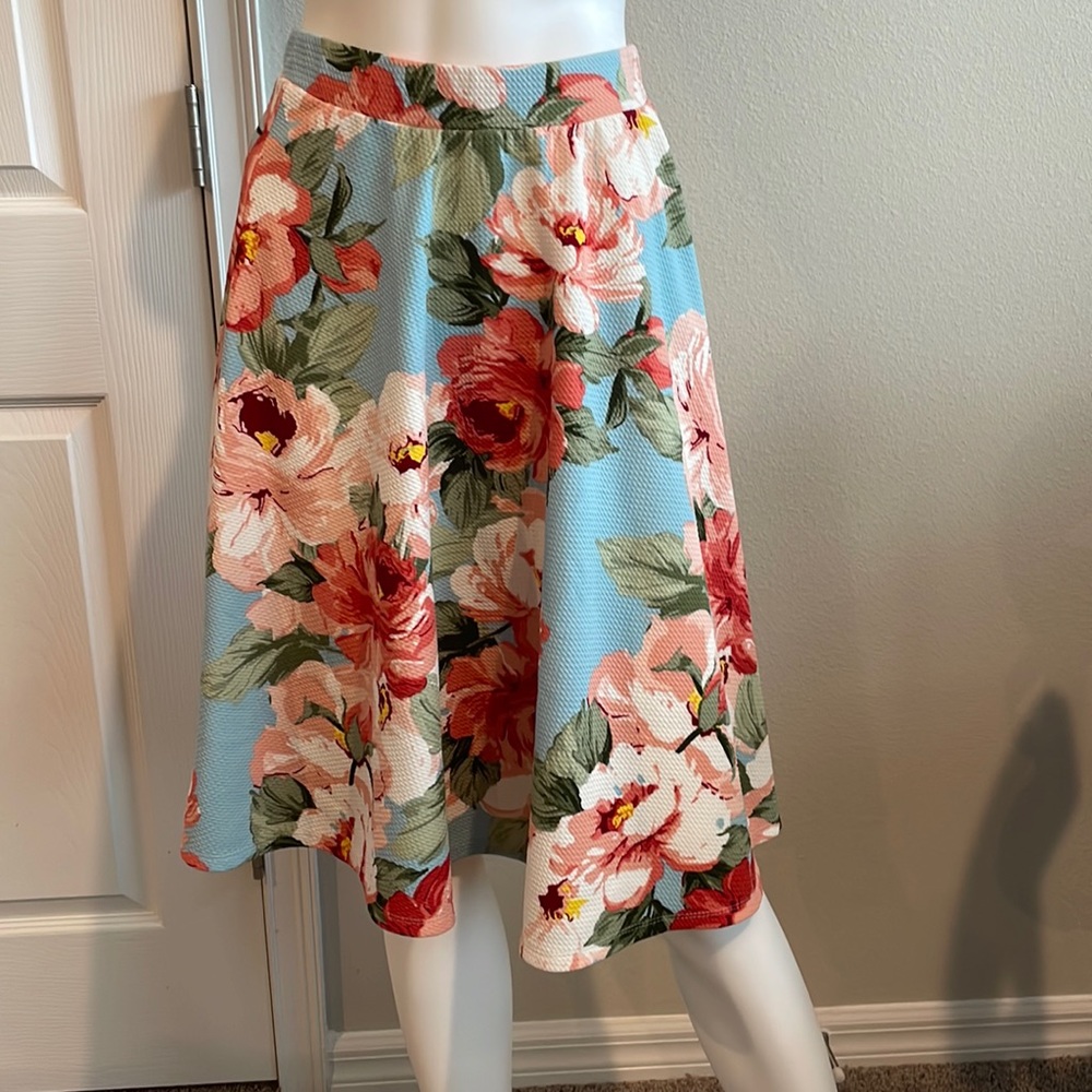 Floral a-line skirt by Faith and Joy size small